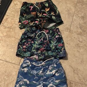 Janie and Jack Blue Patterned Swim Shorts